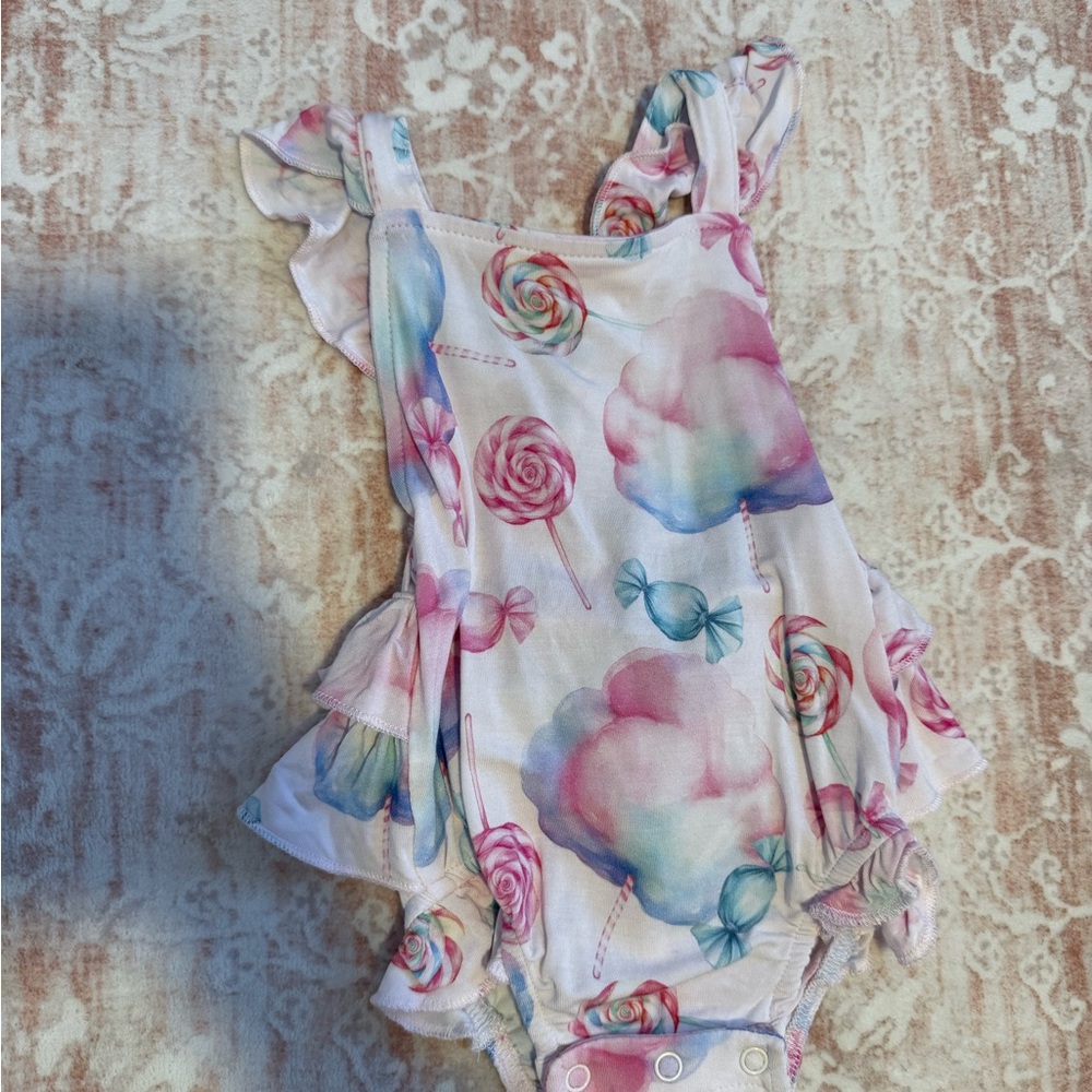 Posh peanut ruffle bubble romper